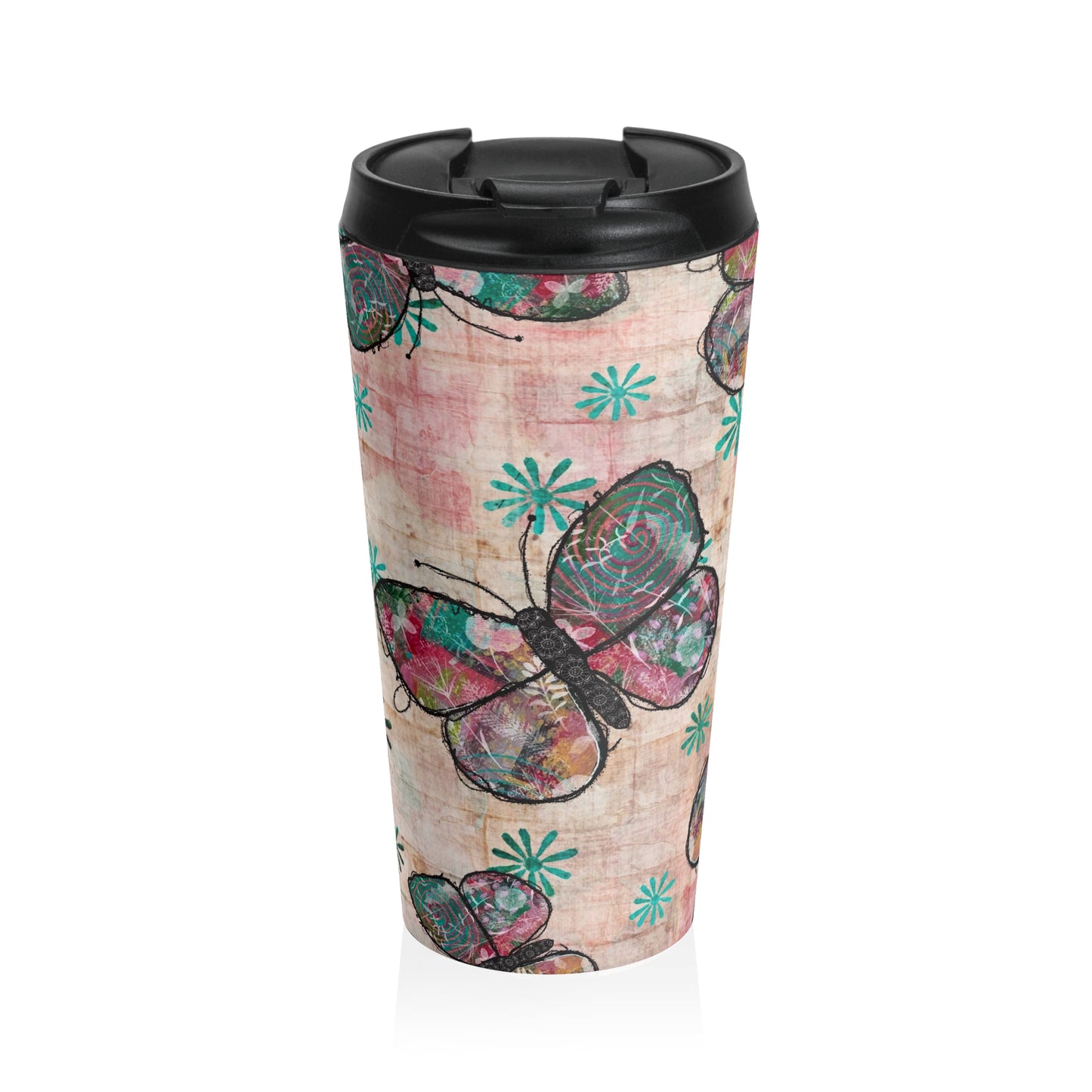 Urban Butterfly Stainless Steel Travel Mug