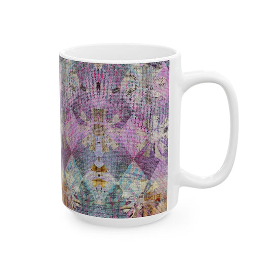 Diamonds Abstract Ceramic Mug, 15oz