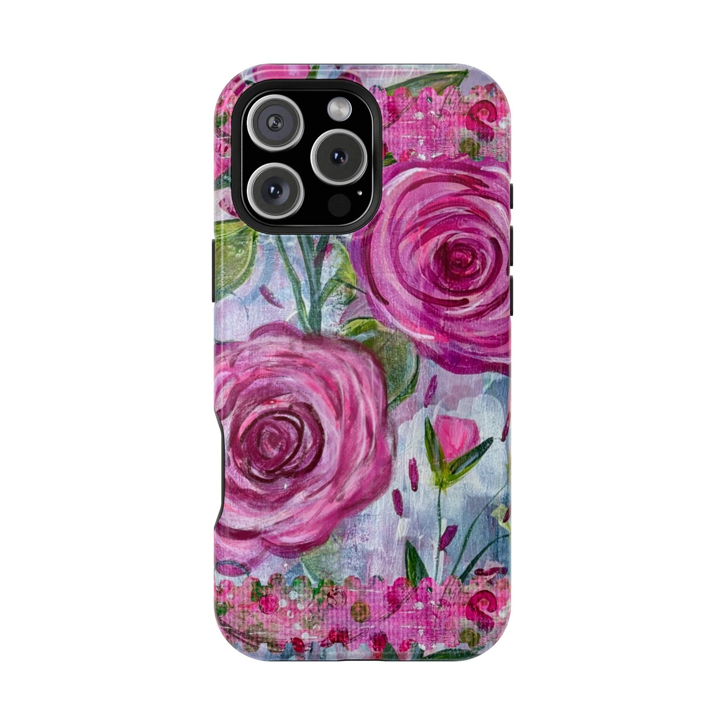 Abstract Roses Impact-Resistant Case