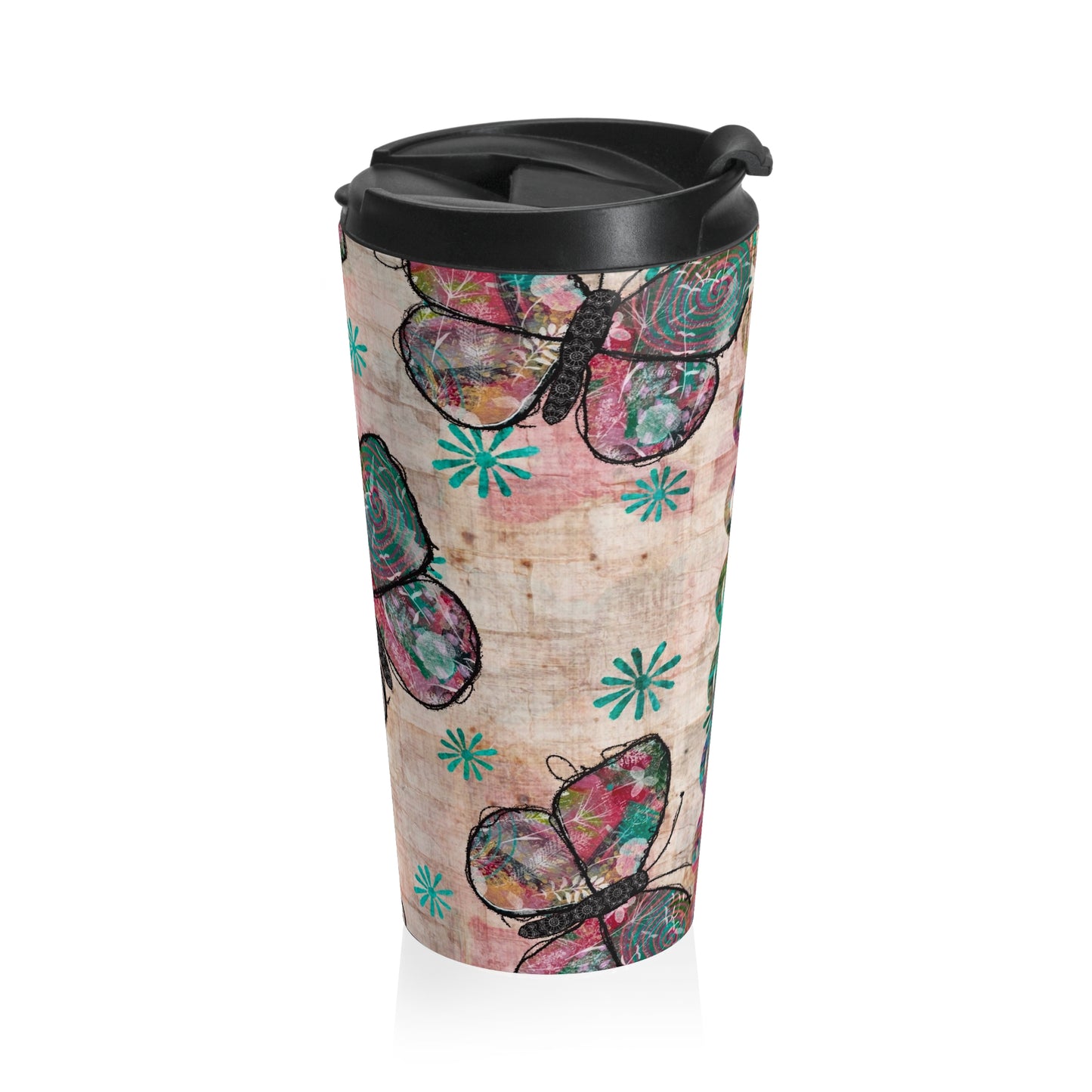 Urban Butterfly Stainless Steel Travel Mug