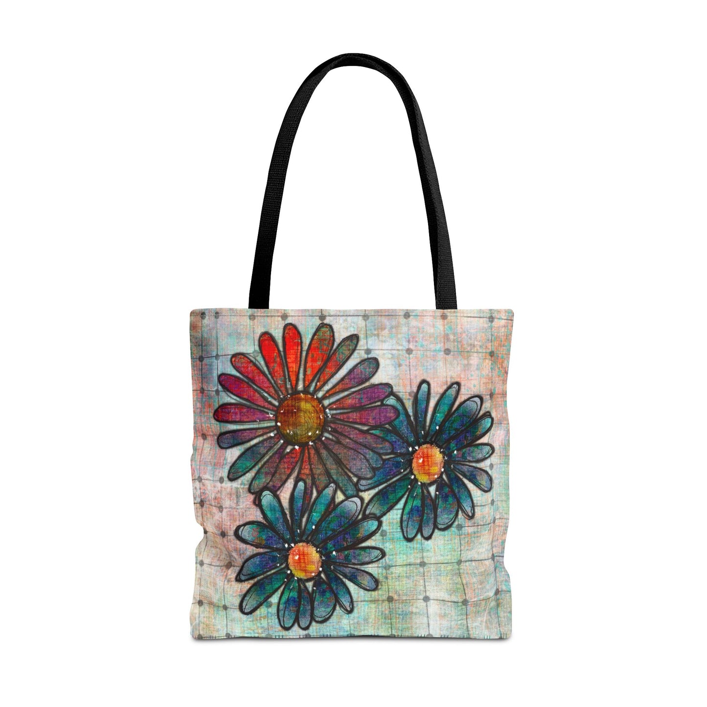 Grungy Flowers Tote Bag