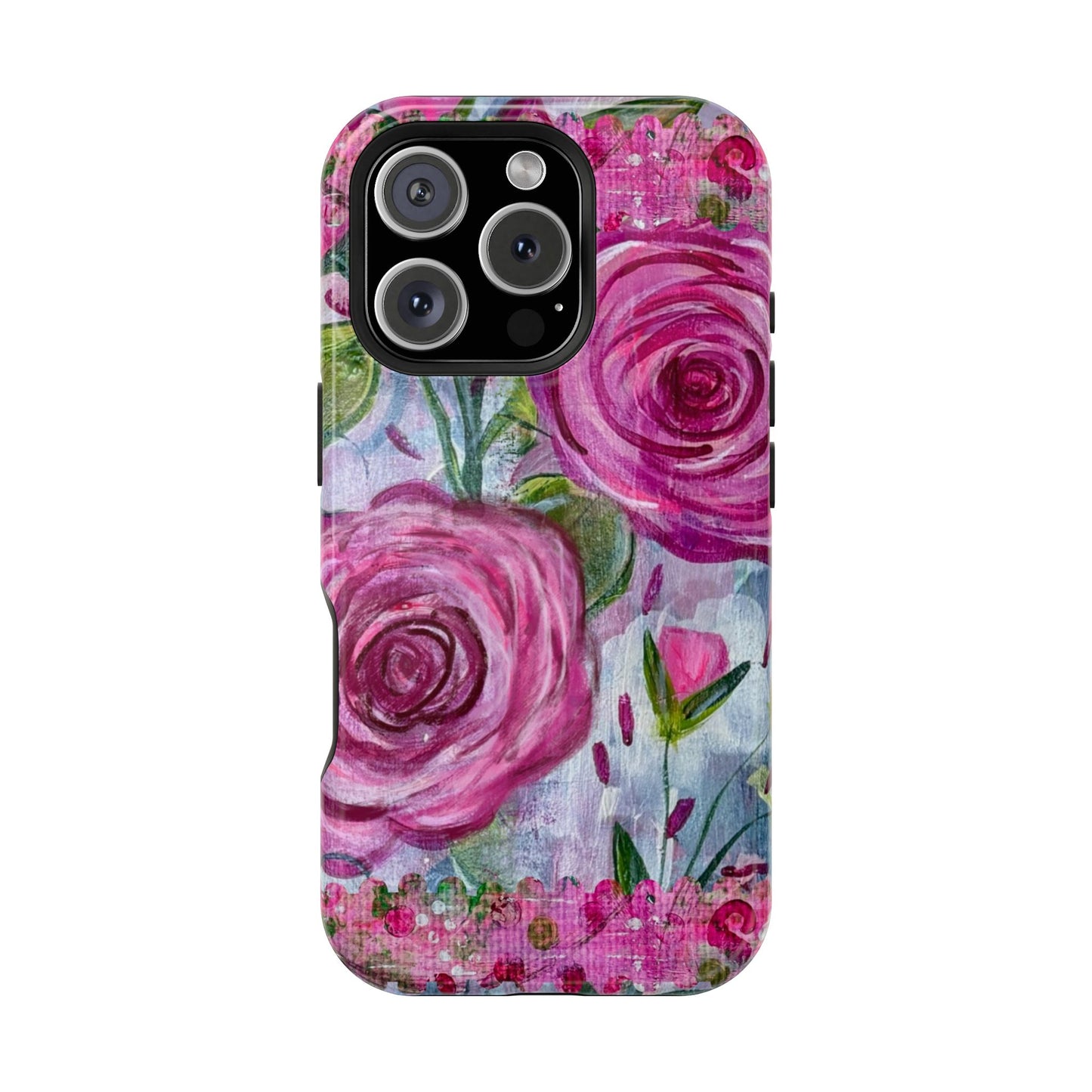 Abstract Roses Impact-Resistant Case