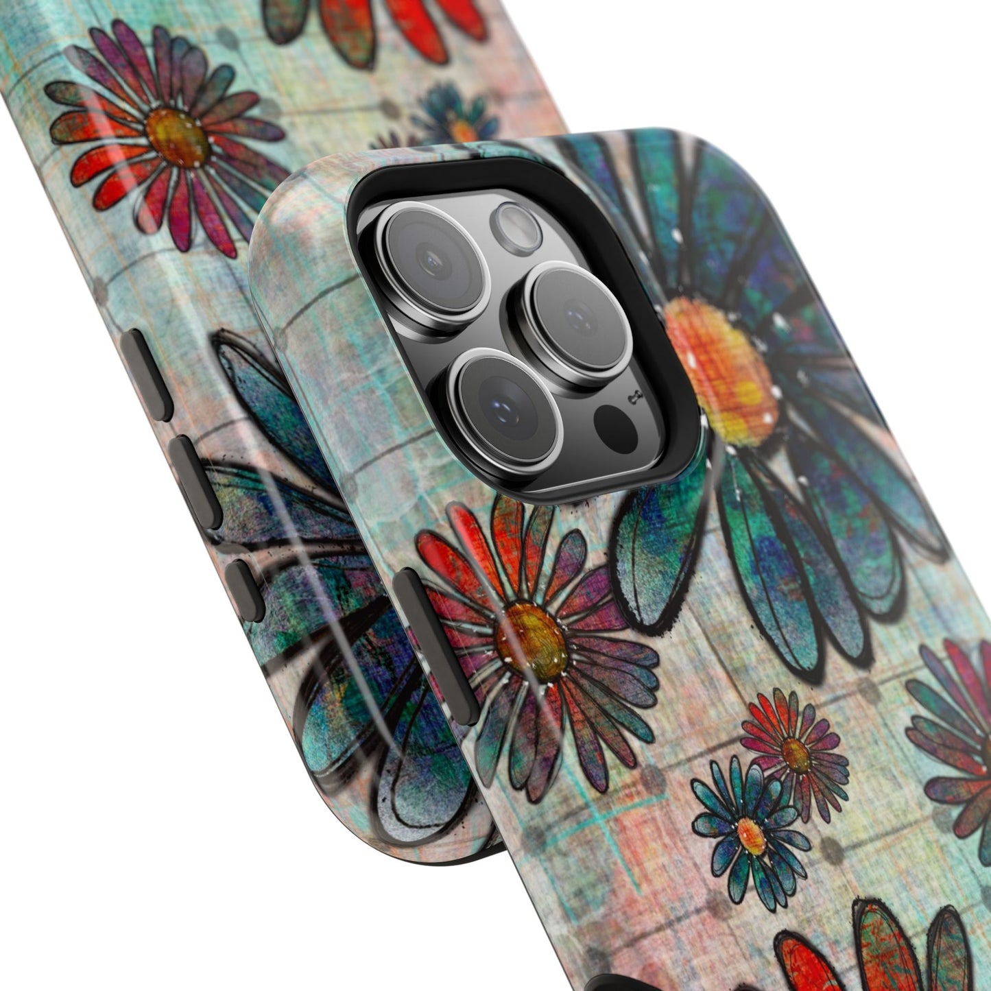 Grungy Flowers Impact-Resistant Case