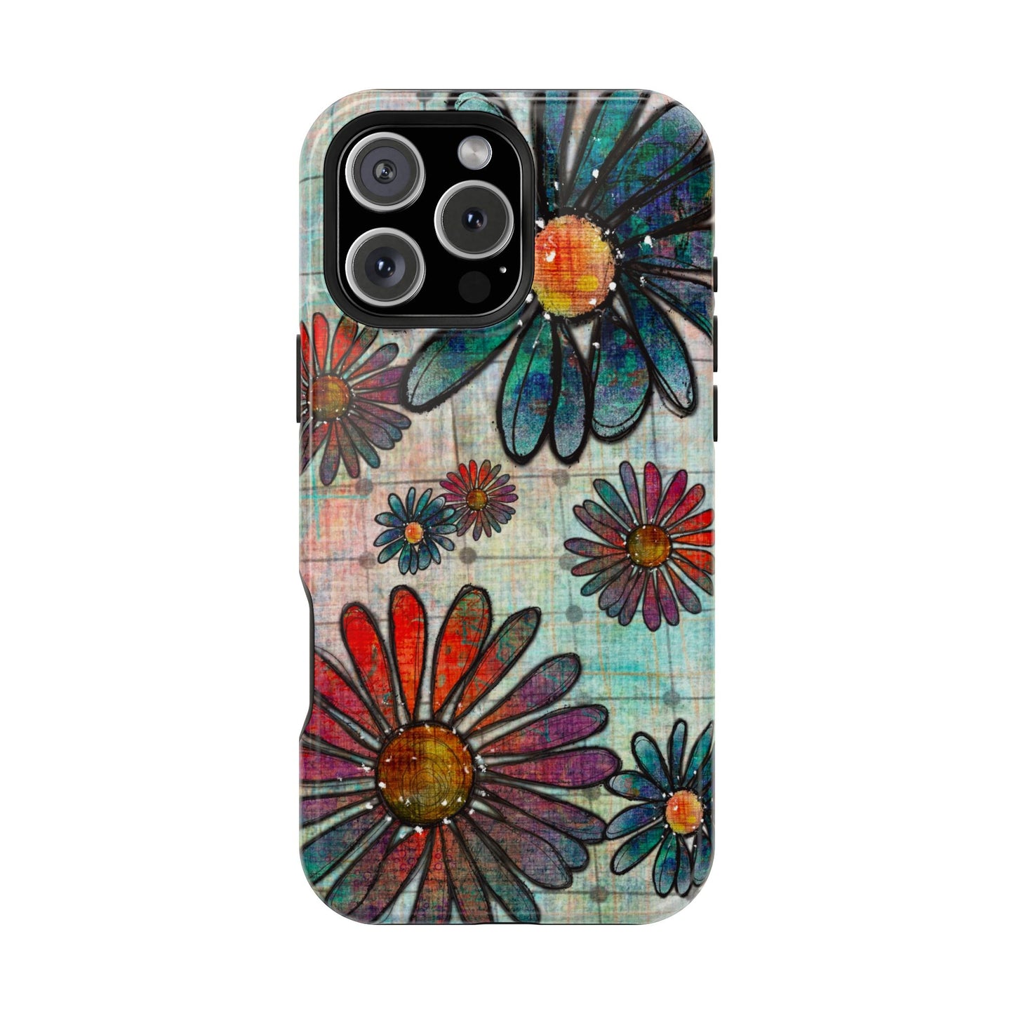 Grungy Flowers Impact-Resistant Case