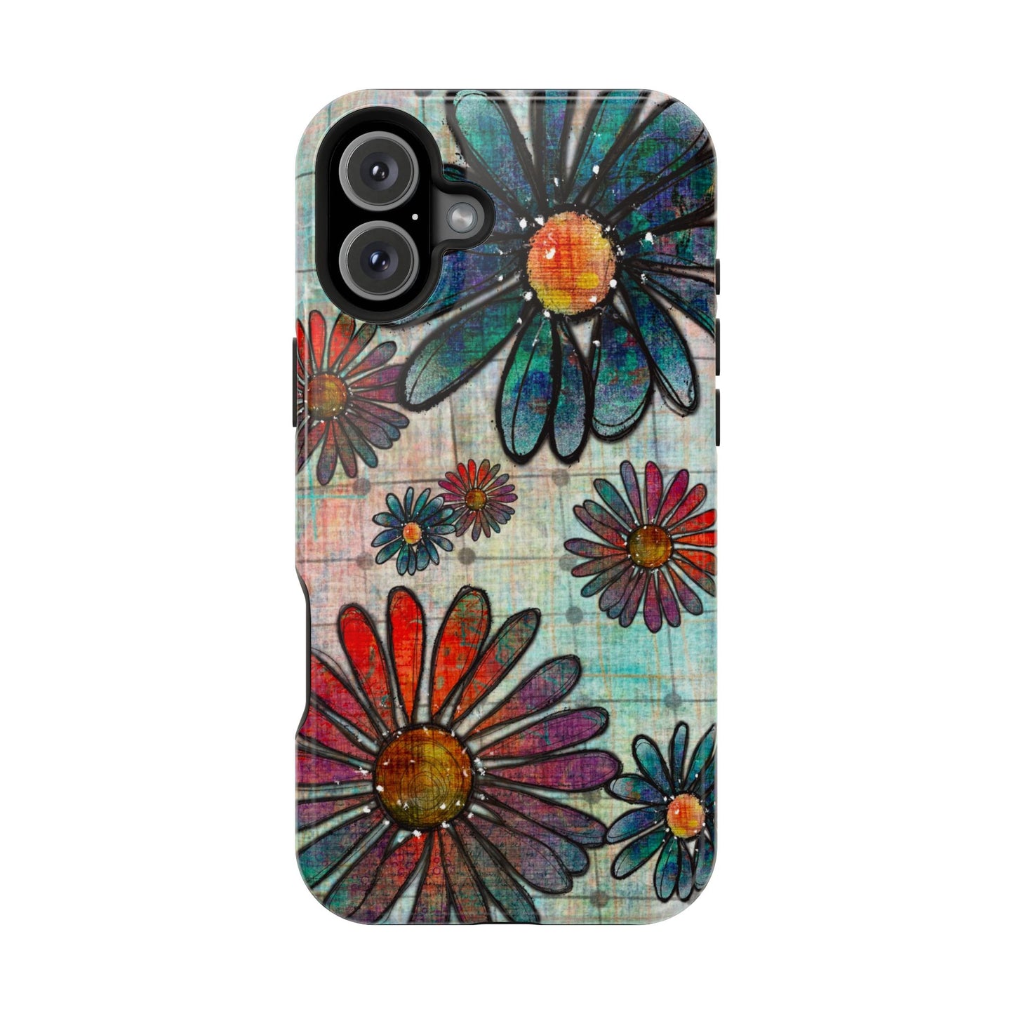 Grungy Flowers Impact-Resistant Case