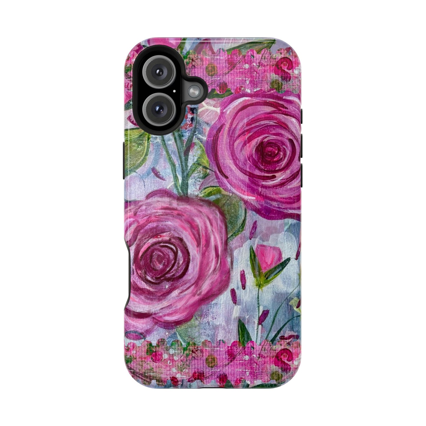 Abstract Roses Impact-Resistant Case