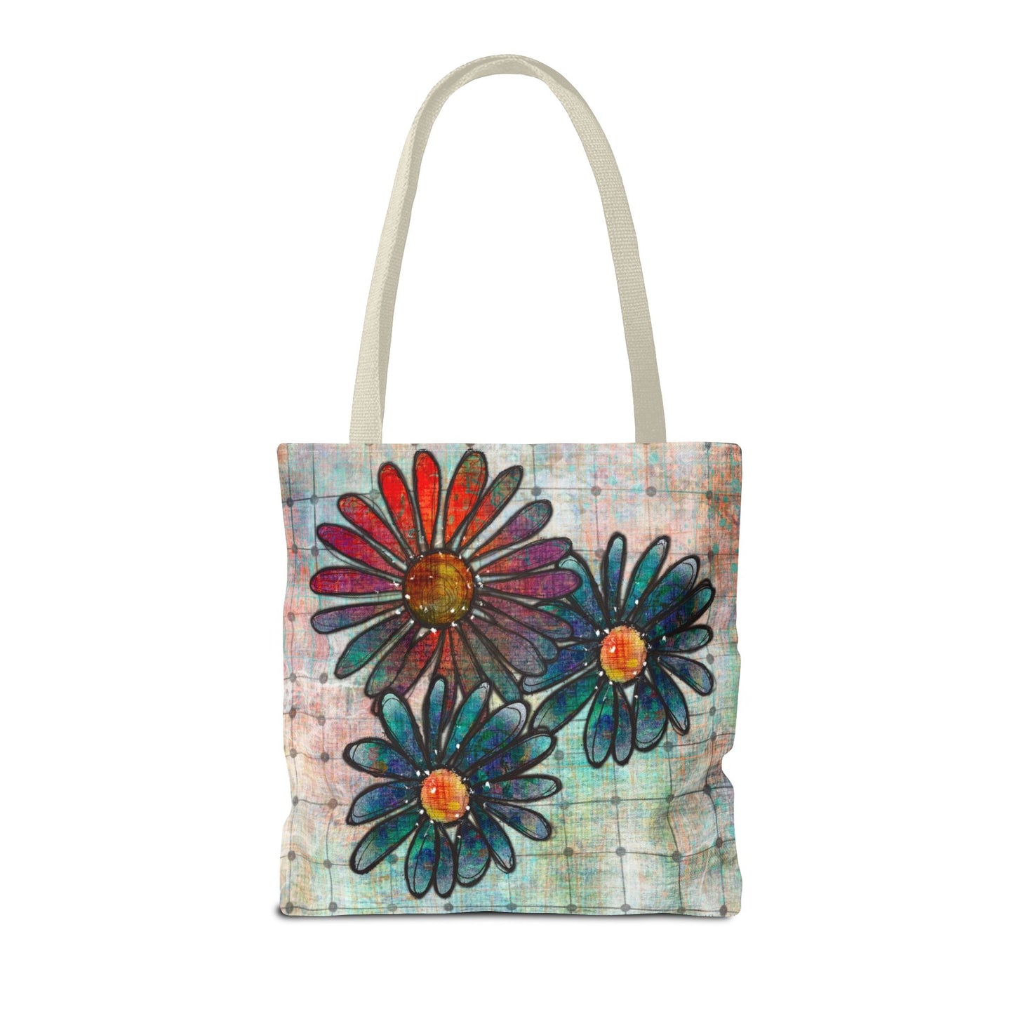 Grungy Flowers Tote Bag