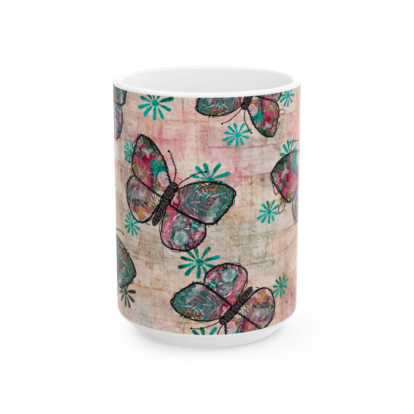 Urban Butterfly Ceramic Mug, 15oz