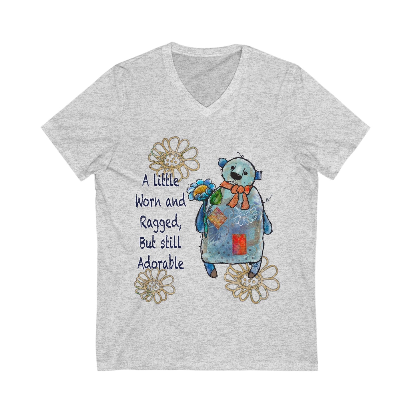 Blue Bear Jersey Short Sleeve V-Neck Tee