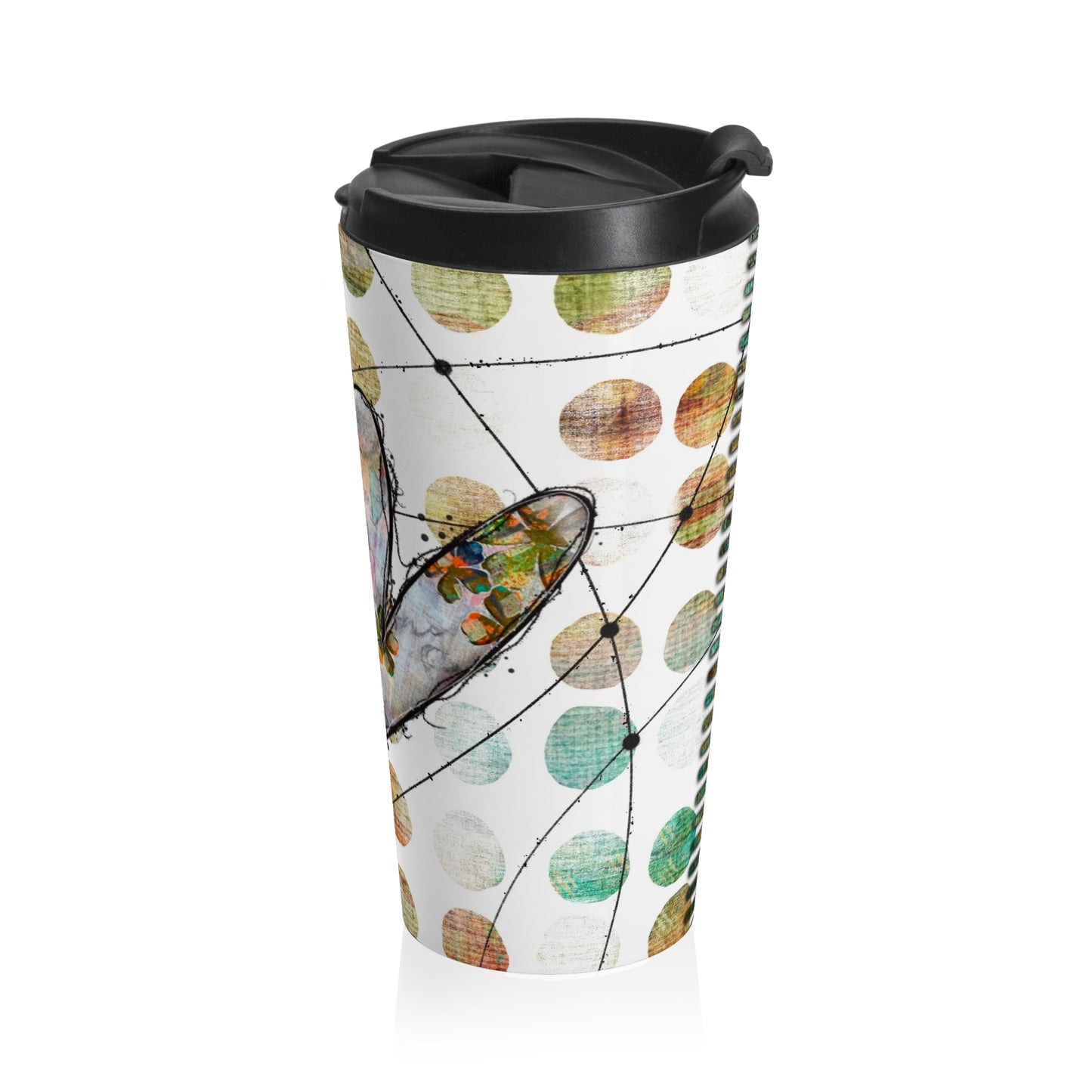 Joined Hearts Stainless Steel Travel Mug