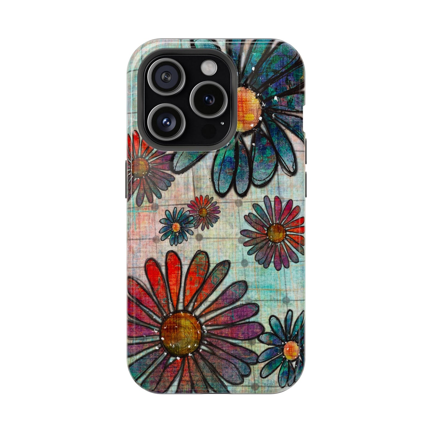 Grungy Flowers Impact-Resistant Case