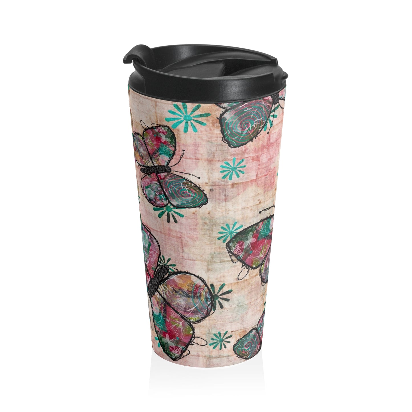 Urban Butterfly Stainless Steel Travel Mug