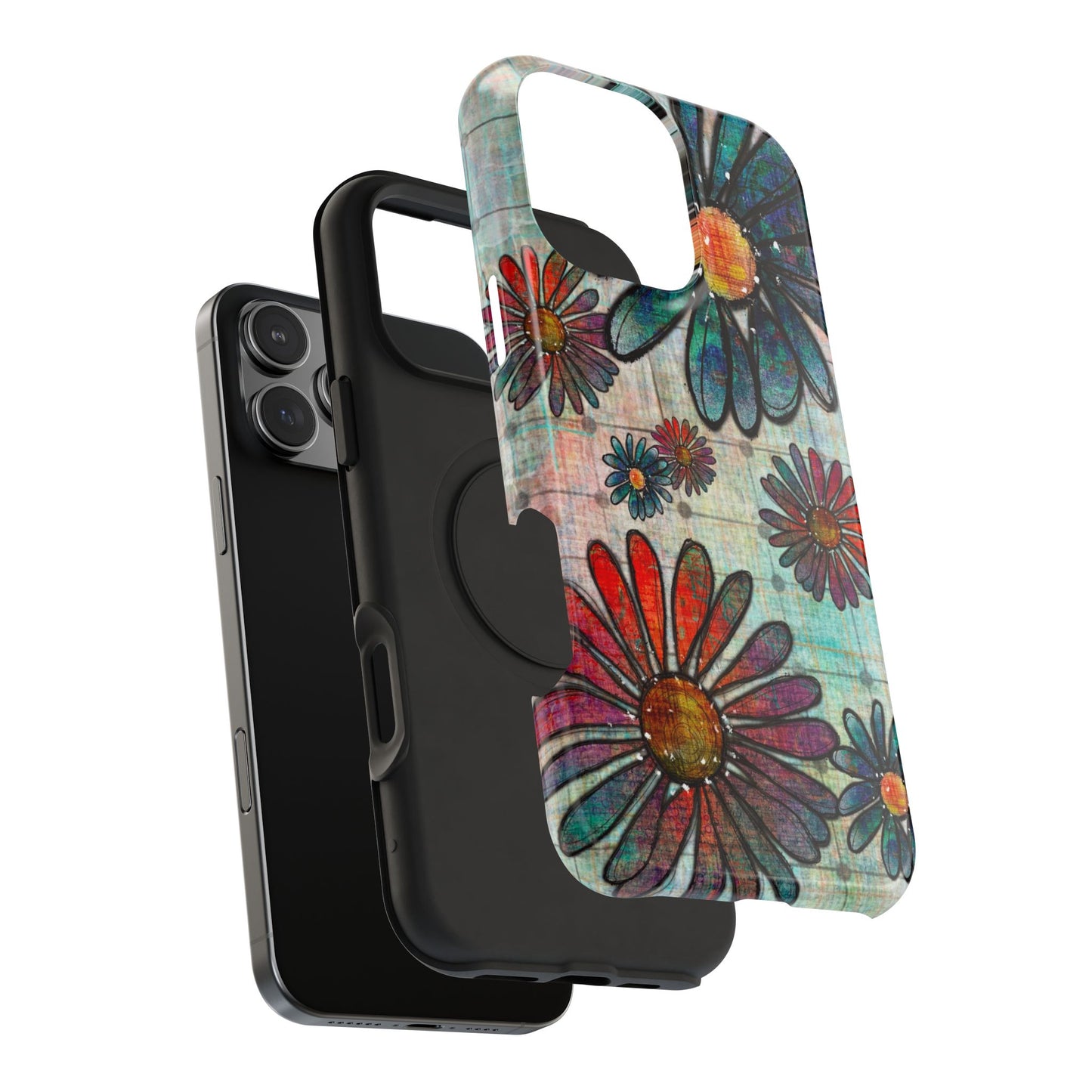 Grungy Flowers Impact-Resistant Case