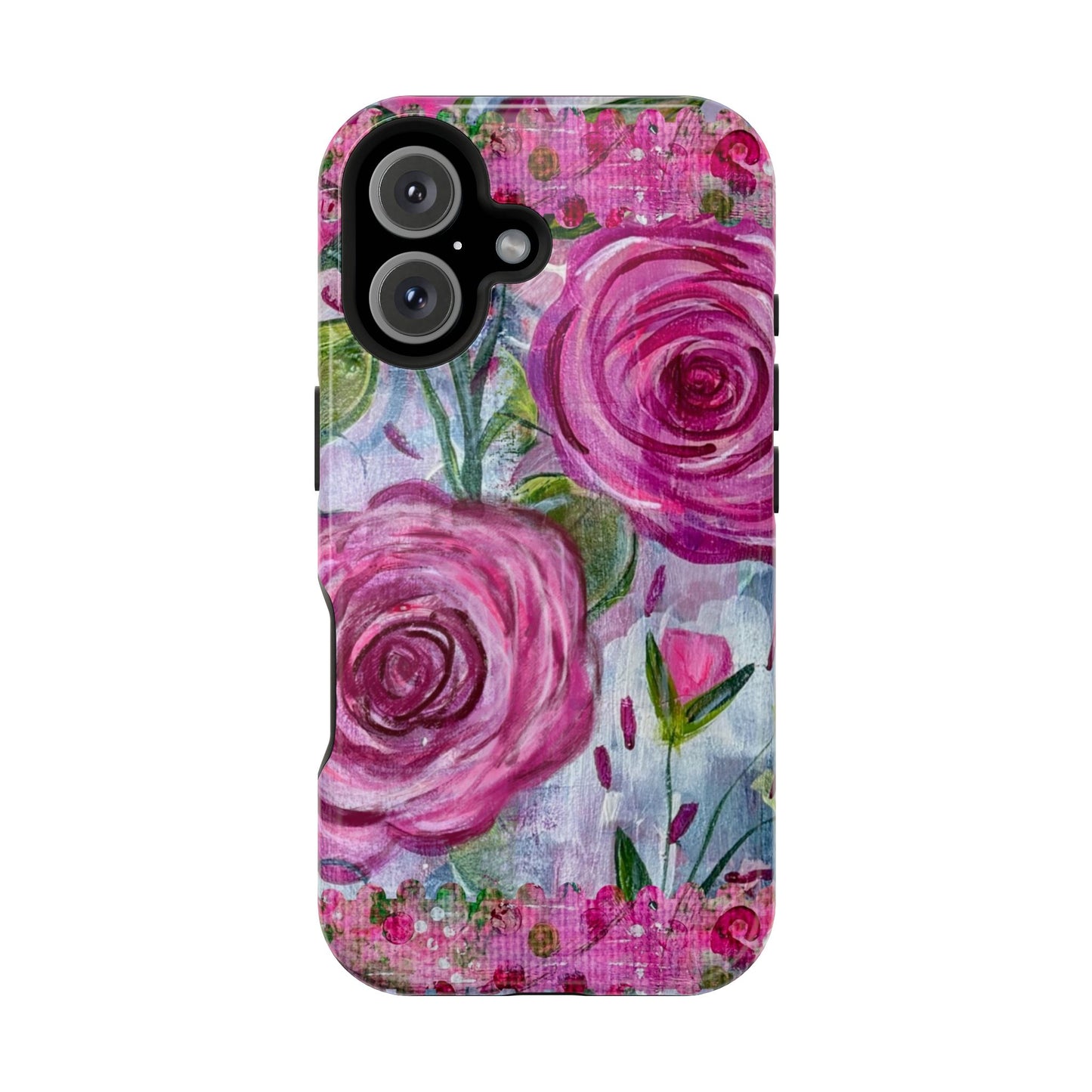 Abstract Roses Impact-Resistant Case