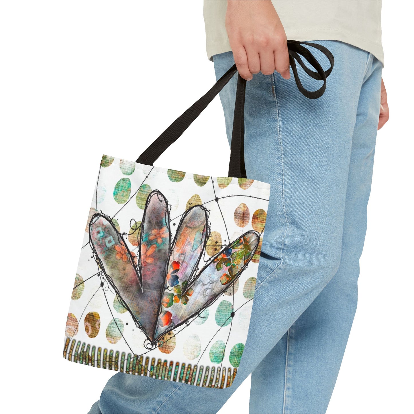 Joined Hearts Tote Bag