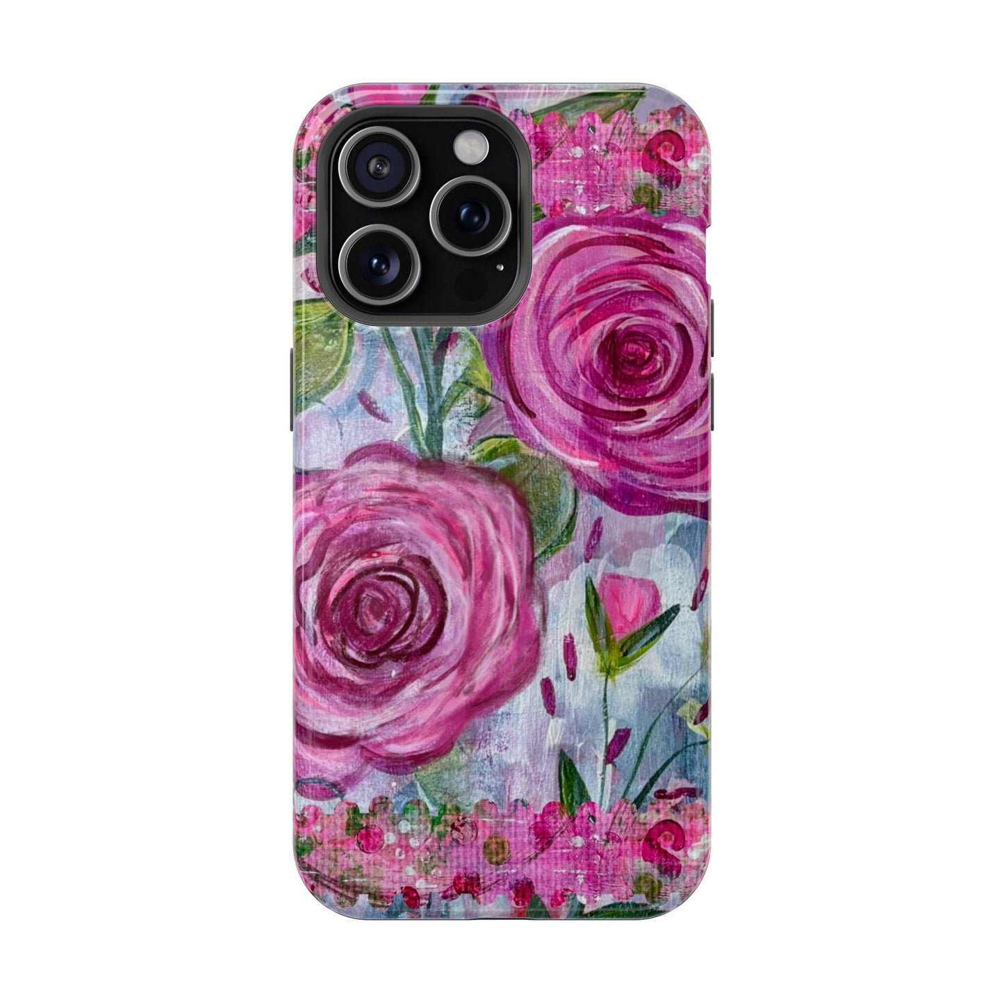 Abstract Roses Impact-Resistant Case