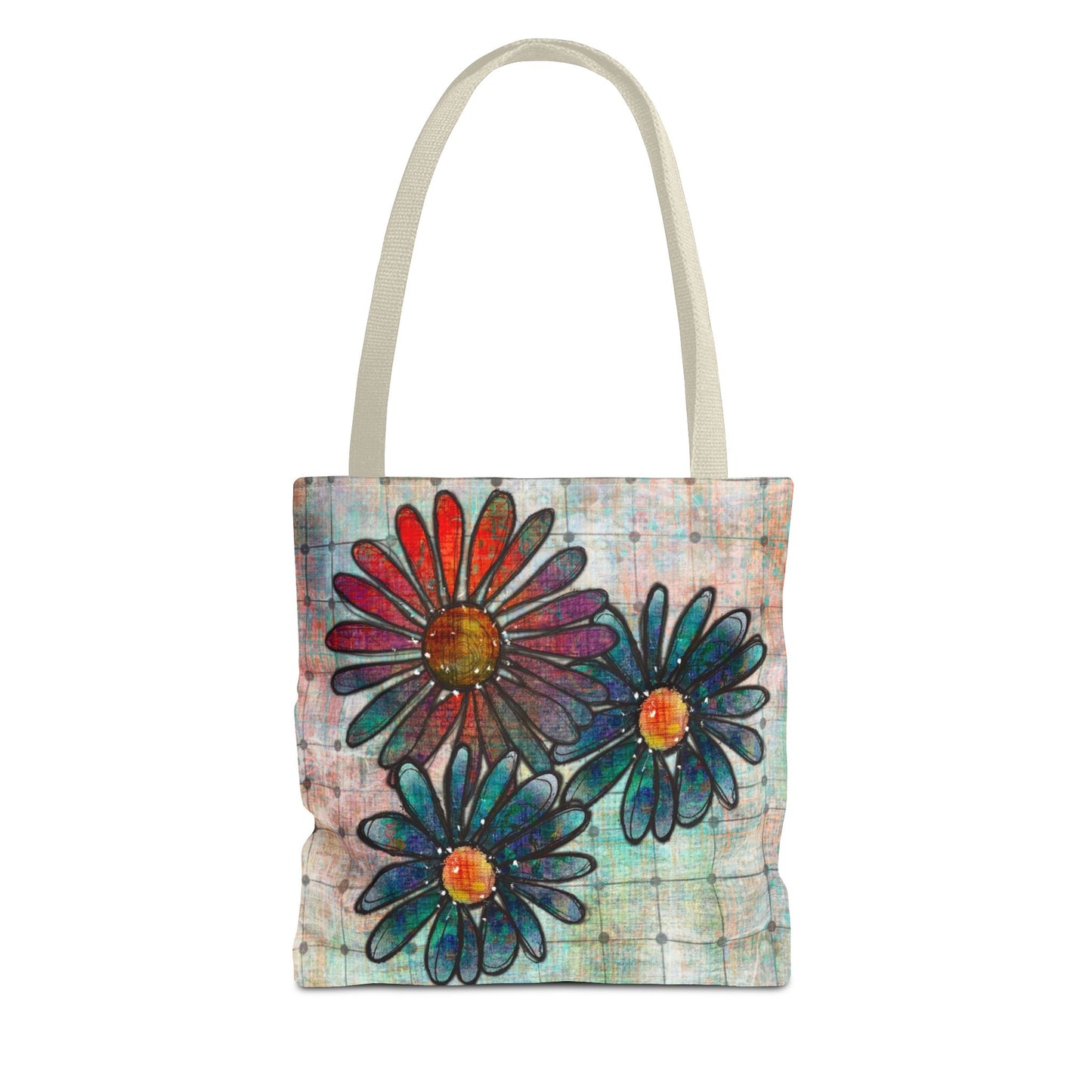 Grungy Flowers Tote Bag