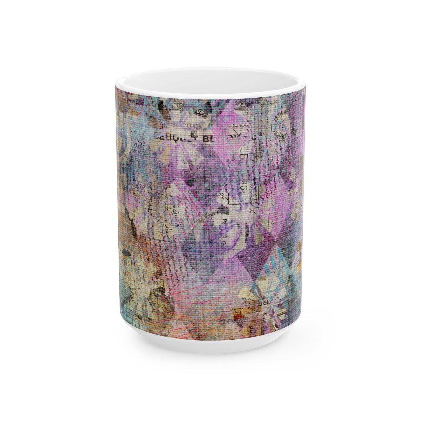 Diamonds Abstract Ceramic Mug, 15oz