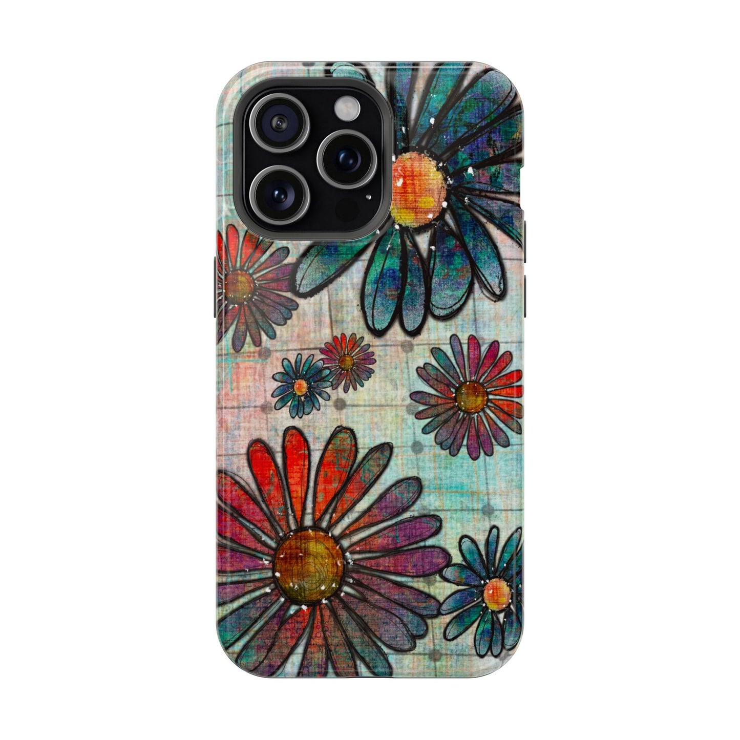 Grungy Flowers Impact-Resistant Case