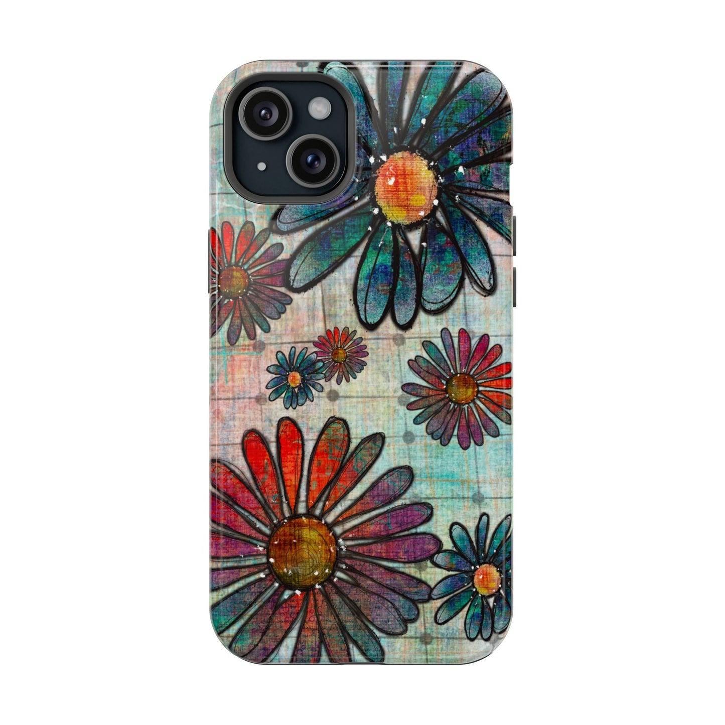 Grungy Flowers Impact-Resistant Case