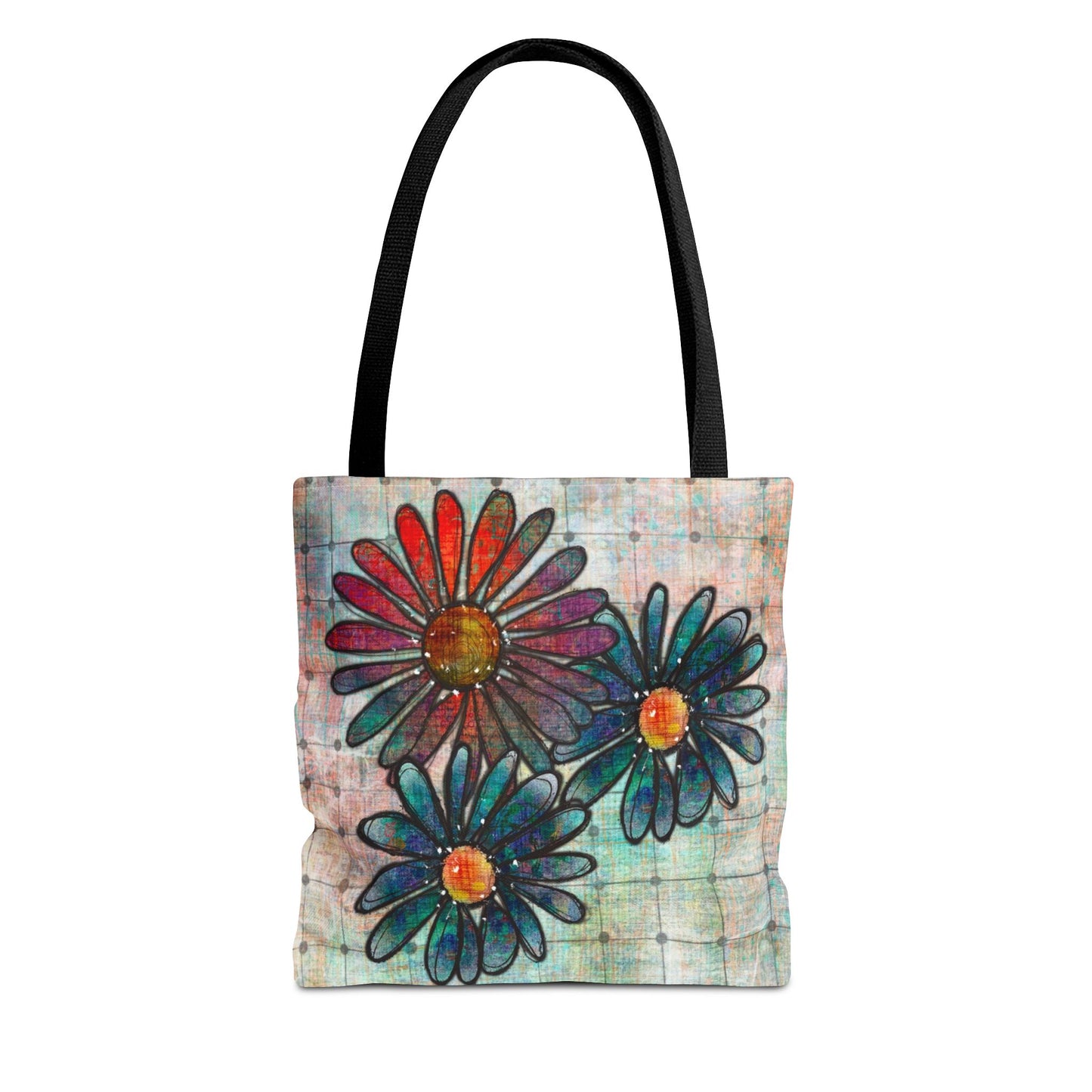 Grungy Flowers Tote Bag