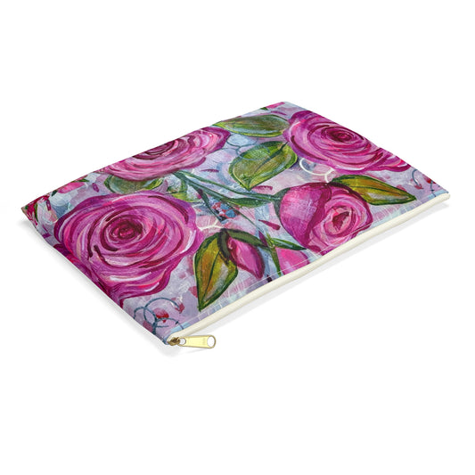 Abstract Roses Accessory Pouch