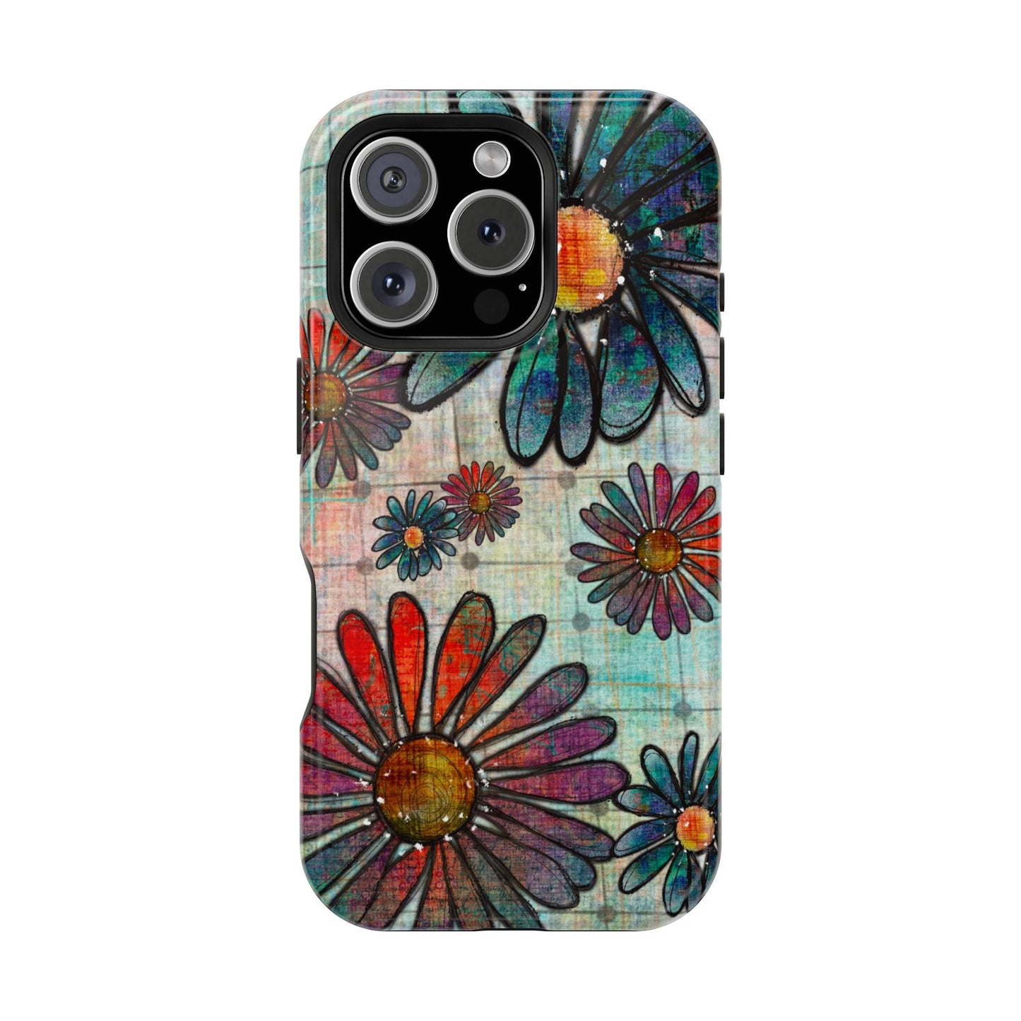 Grungy Flowers Impact-Resistant Case