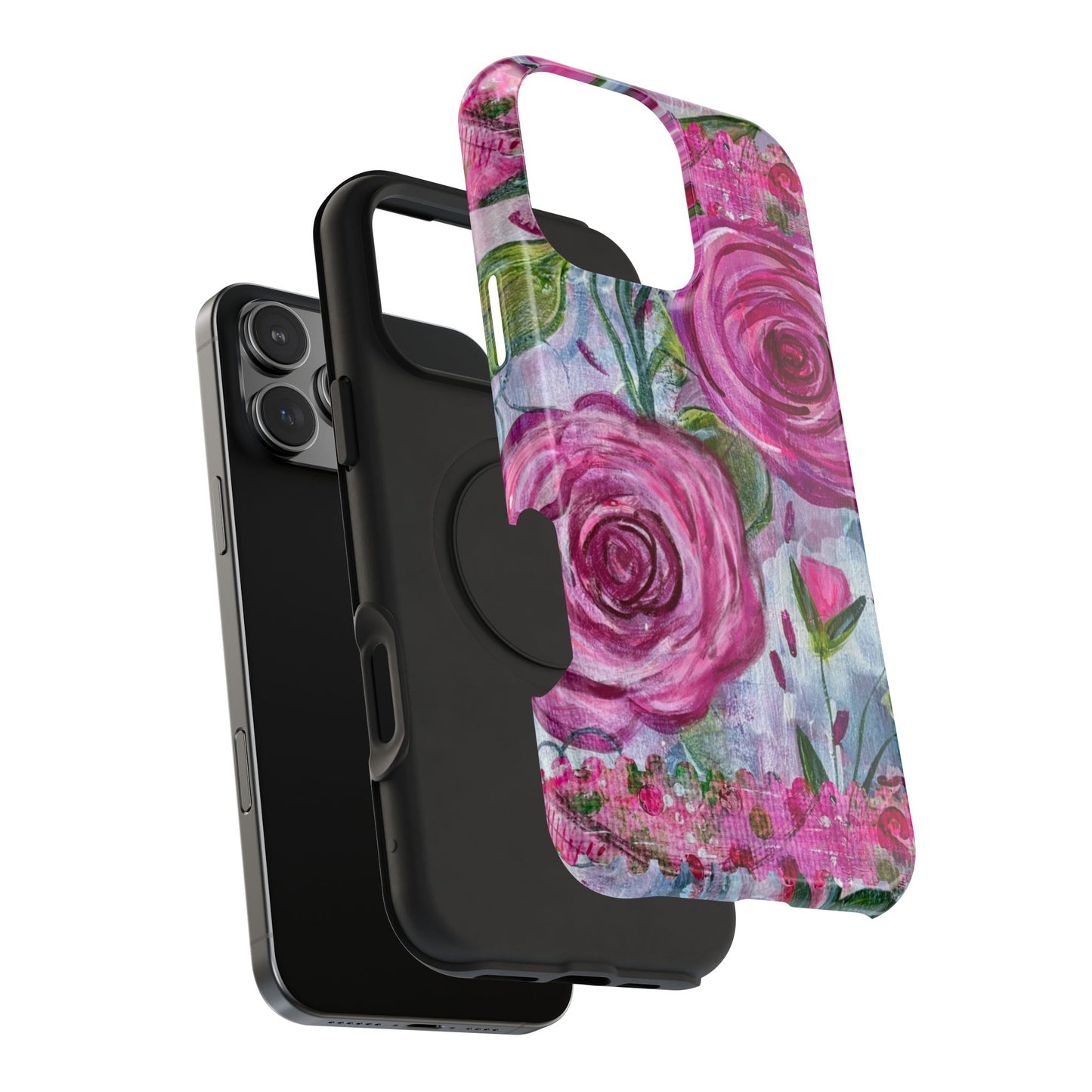 Abstract Roses Impact-Resistant Case