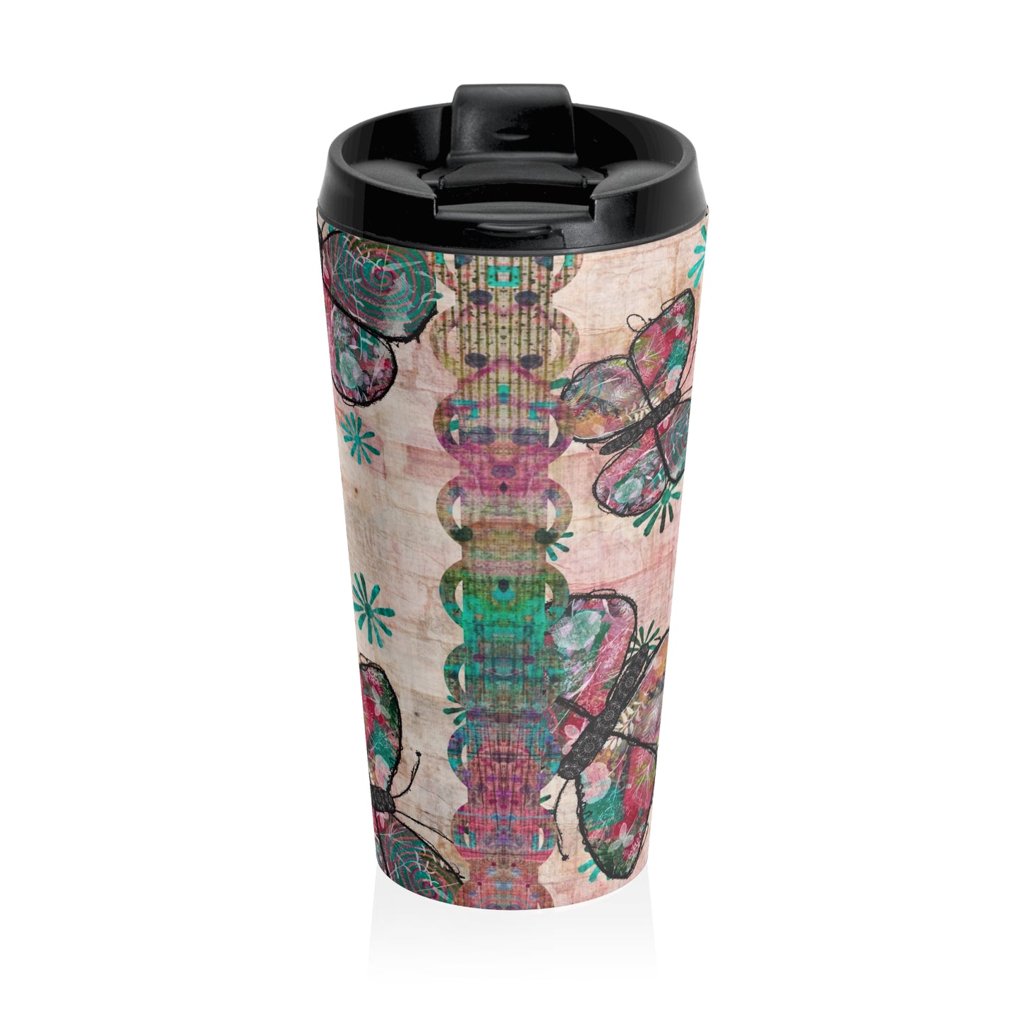 Urban Butterfly Stainless Steel Travel Mug