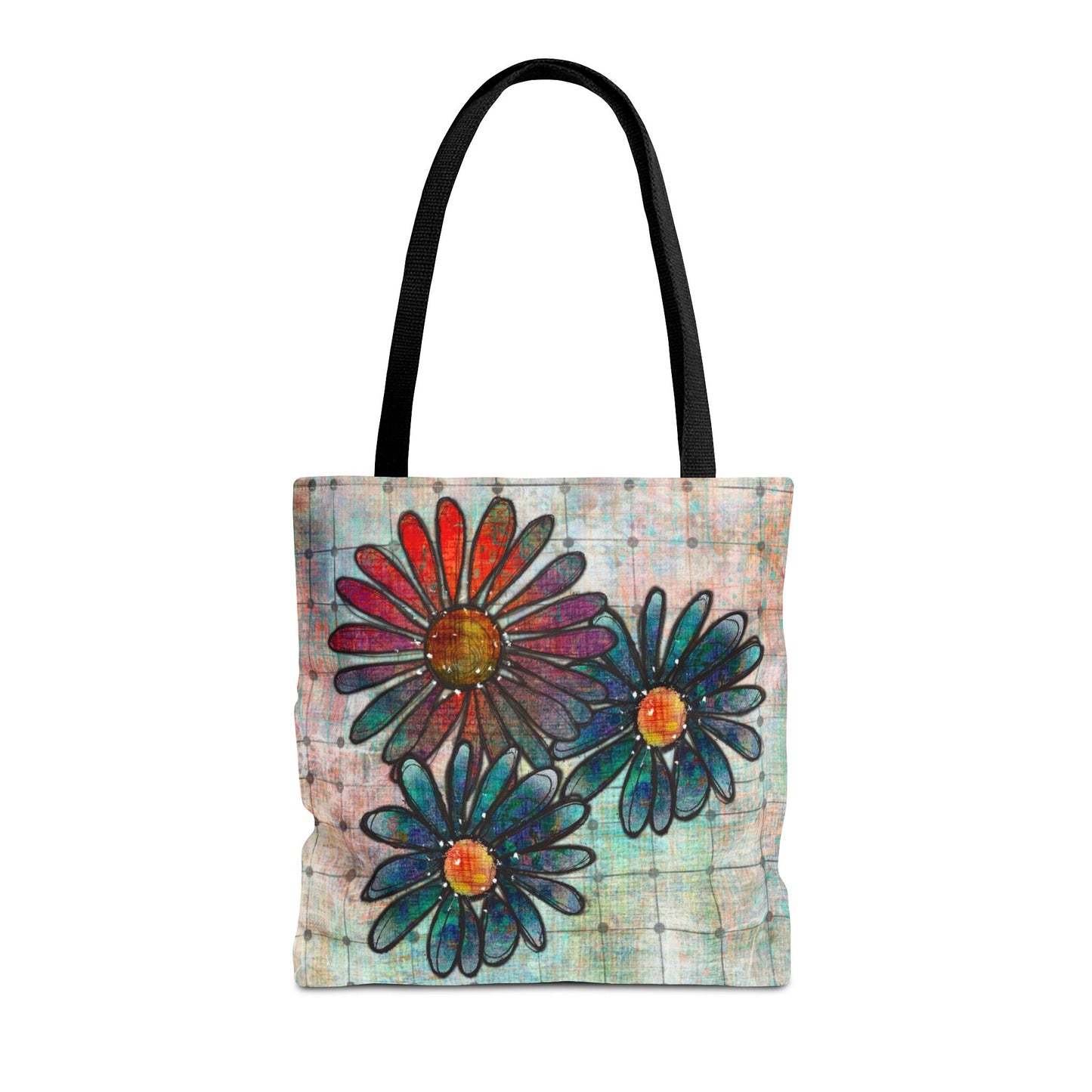 Grungy Flowers Tote Bag