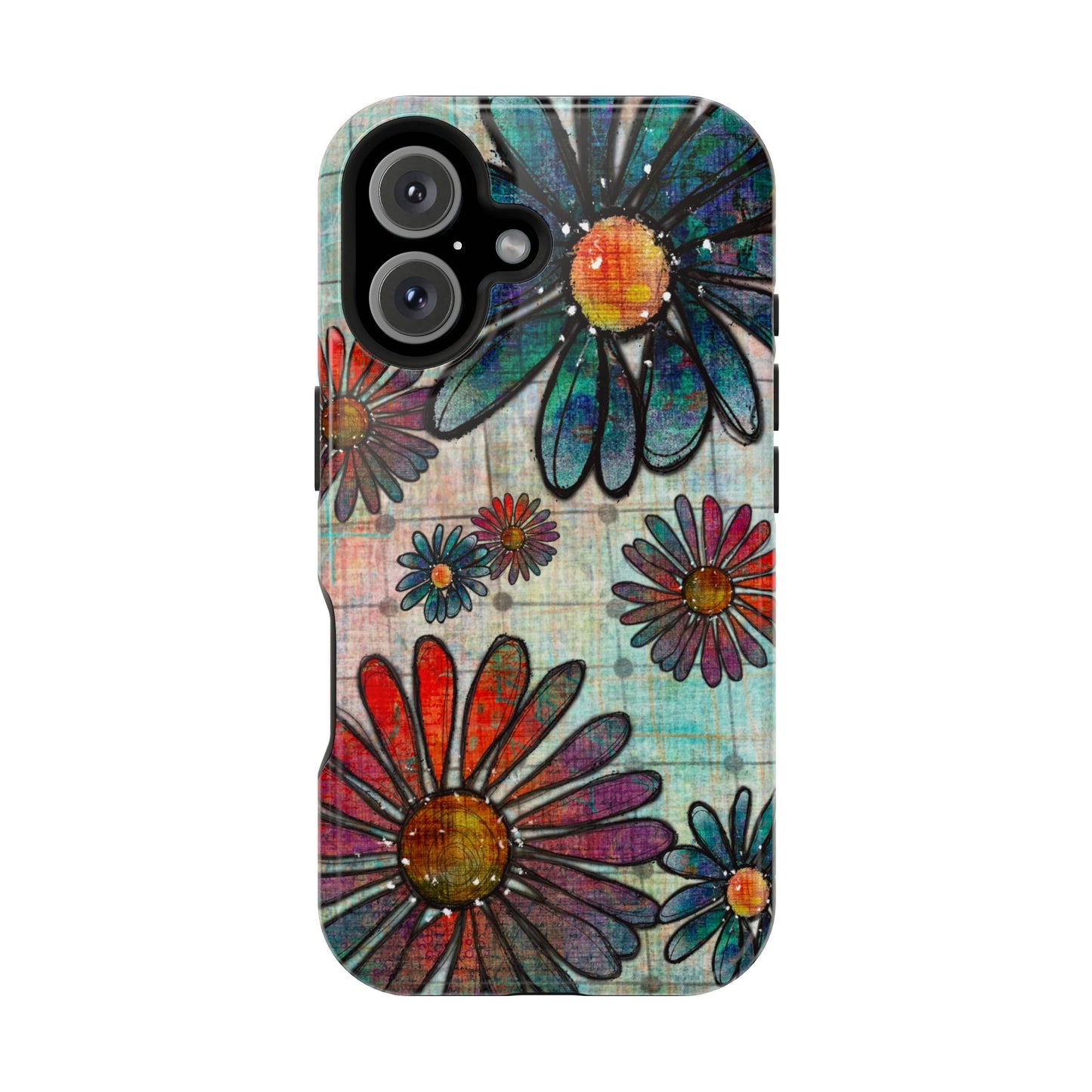 Grungy Flowers Impact-Resistant Case