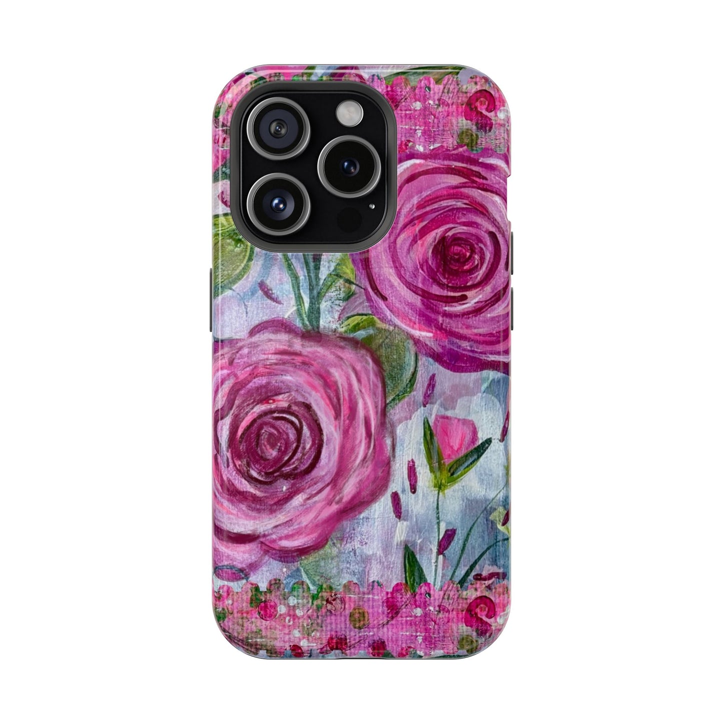 Abstract Roses Impact-Resistant Case