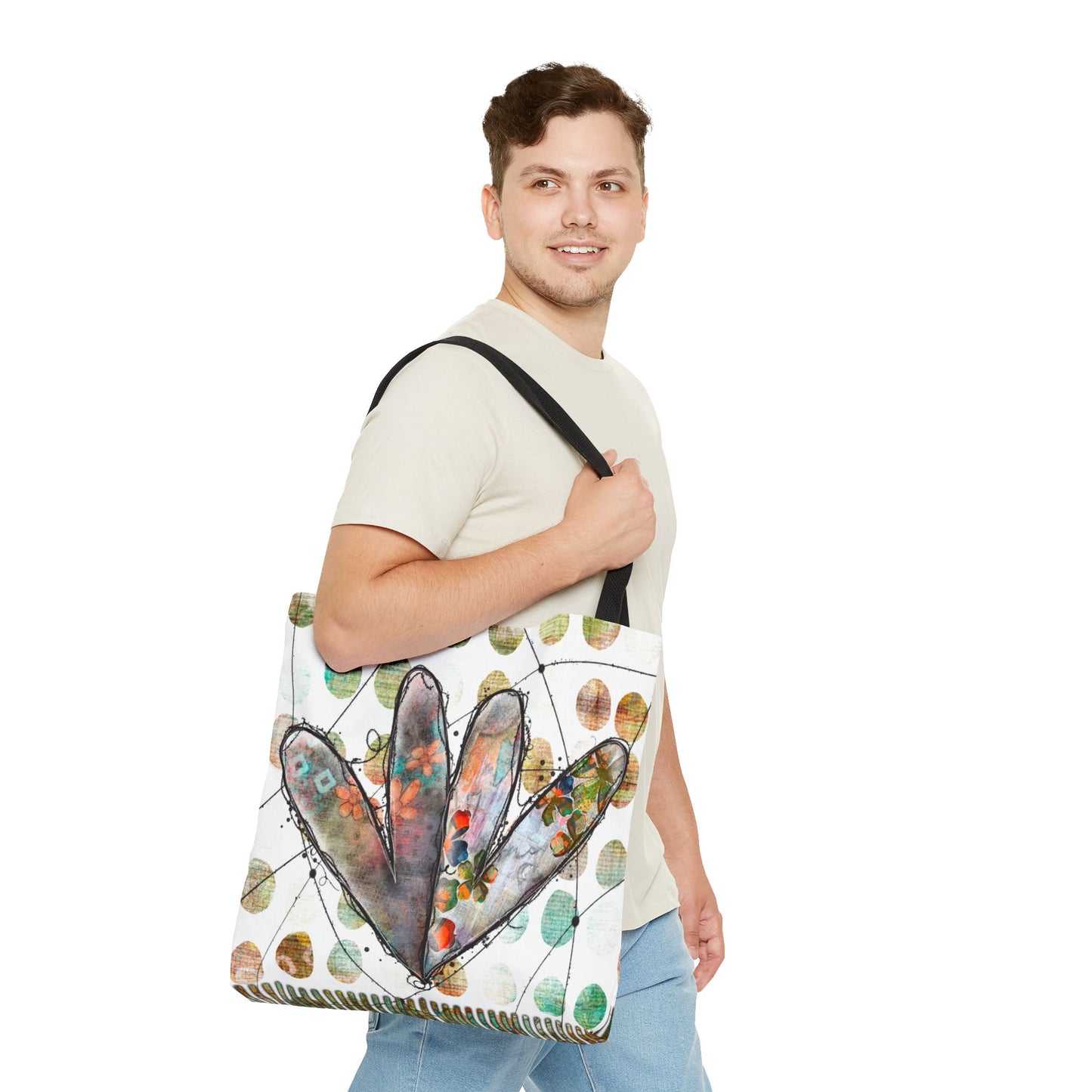 Joined Hearts Tote Bag